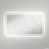 1200x700mm Fienza Deejay Rectangular Frosted Edge Frontlit LED Mirror with 3x Magnifier Vertical/Horizontal