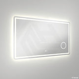 1200x700mm Fienza Deejay Rectangular Frosted Edge Frontlit LED Mirror with 3x Magnifier Vertical/Horizontal