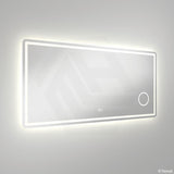 1400x700mm Fienza Deejay Rectangular Frosted Edge Frontlit LED Mirror with 3x Magnifier Vertical/Horizontal