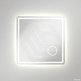 700x700mm Fienza Deejay Rectangular Frosted Edge Frontlit LED Mirror with 3x Magnifier Vertical/Horizontal