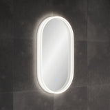 535x940mm Fienza Sansa Pill Framed Touch Sensor Frontlit LED Mirror Matt White