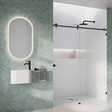 535x940mm Fienza Sansa Pill Framed Touch Sensor Frontlit LED Mirror Matt White