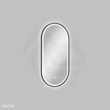 450x900mm Fienza Empire Pill Framed Touch Sensor Frontlit LED Mirror Vertical/Horizontal Matt Black