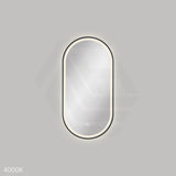 450x900mm Fienza Empire Pill Framed Touch Sensor Frontlit LED Mirror Vertical/Horizontal Matt Black