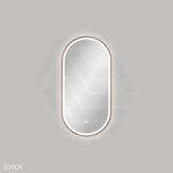 450x900mm Fienza Empire Pill Framed Touch Sensor Frontlit LED Mirror Vertical/Horizontal Brushed Copper