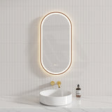 450/600/900/1200mm Fienza Empire Pill/Oval Framed Touch Sensor Frontlit LED Mirror Vertical/Horizontal Variant Colour Available