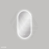 450x900mm Fienza Empire Pill Framed Touch Sensor Frontlit LED Mirror Vertical/Horizontal Matt White