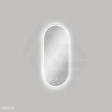 450x900mm Fienza Empire Pill Framed Touch Sensor Frontlit LED Mirror Vertical/Horizontal Matt White
