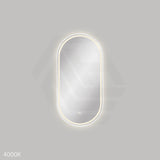 450x900mm Fienza Empire Pill Framed Touch Sensor Frontlit LED Mirror Vertical/Horizontal Matt White
