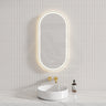 450/600/900/1200mm Fienza Empire Pill/Oval Framed Touch Sensor Frontlit LED Mirror Vertical/Horizontal Variant Colour Available