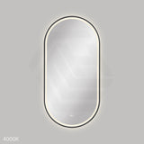 600x1200mm Fienza Empire Pill Framed Touch Sensor Frontlit LED Mirror Vertical/Horizontal Matt Black