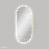 600x1200mm Fienza Empire Pill Framed Touch Sensor Frontlit LED Mirror Vertical/Horizontal Brushed Gold