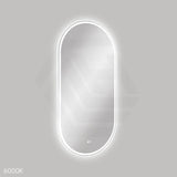 600x1200mm Fienza Empire Pill Framed Touch Sensor Frontlit LED Mirror Vertical/Horizontal Matt White