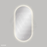 600x1200mm Fienza Empire Pill Framed Touch Sensor Frontlit LED Mirror Vertical/Horizontal Matt White