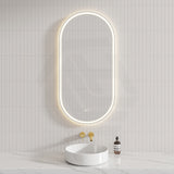 450/600/900/1200mm Fienza Empire Pill/Oval Framed Touch Sensor Frontlit LED Mirror Vertical/Horizontal Variant Colour Available
