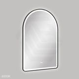 600x900mm Fienza Valentina Arch Framed LED Mirror Touch Sensor Matt Black