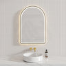 600x900mm Fienza Valentina Arch Framed Frontlit LED Mirror Touch Sensor Variant Colour Available
