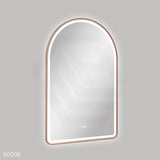 600x900mm Fienza Valentina Arch Framed LED Mirror Touch Sensor Brushed Copper