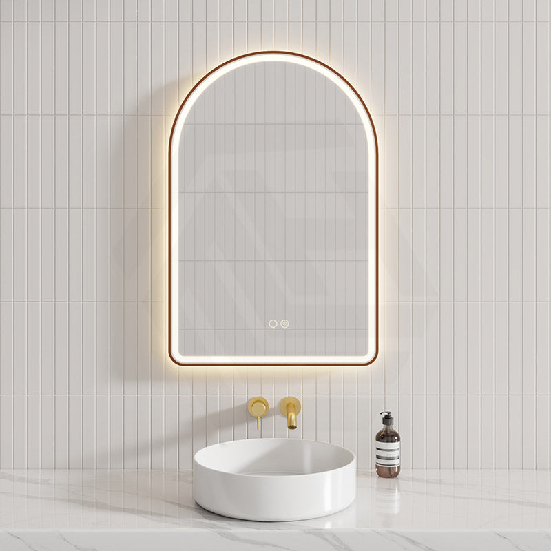 600x900mm Fienza Valentina Arch Framed Frontlit LED Mirror Touch Sensor Variant Colour Available