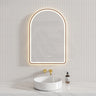 600x900mm Fienza Valentina Arch Framed Frontlit LED Mirror Touch Sensor Variant Colour Available