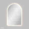 600x900mm Fienza Valentina Arch Framed LED Mirror Touch Sensor Brushed Gold