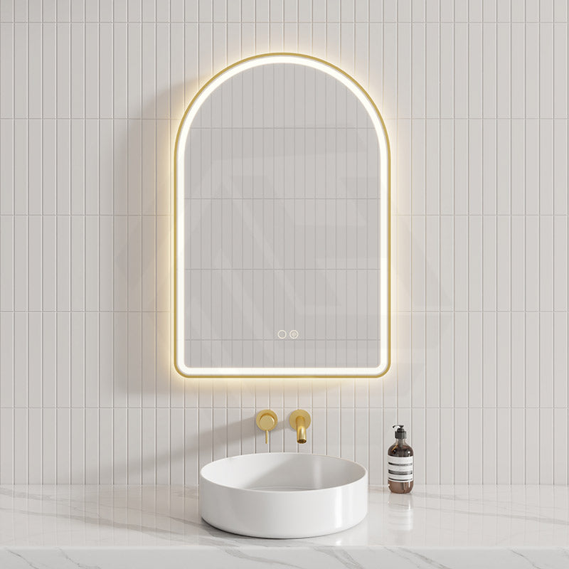 600x900mm Fienza Valentina Arch Framed Frontlit LED Mirror Touch Sensor Variant Colour Available