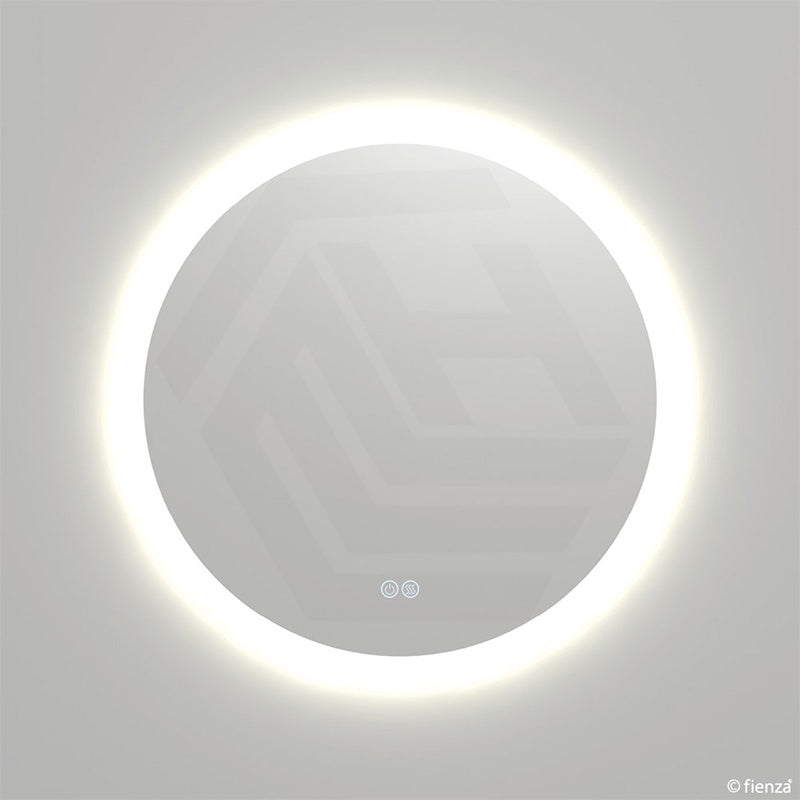 696mm Fienza Kaya Round Pencil Edge Frontlit LED Mirror Touch Sensor