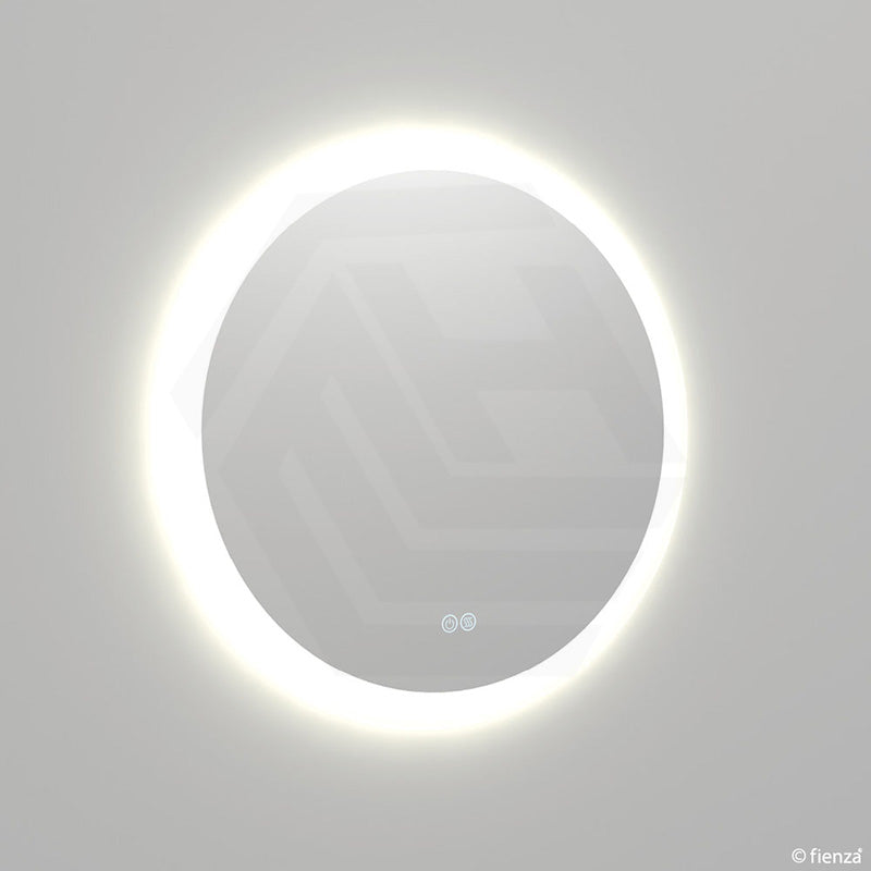 696mm Fienza Kaya Round Pencil Edge Frontlit LED Mirror Touch Sensor