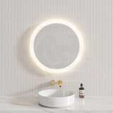 696mm Fienza Kaya Round Pencil Edge Frontlit LED Mirror Touch Sensor