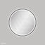 700mm Fienza Reba Round Framed Touch Sensor Frontlit LED Mirror Matt Black