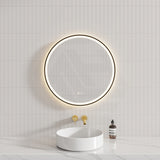 700/900mm Fienza Reba Round Framed Touch Sensor Frontlit LED Mirror Variant Colour Available