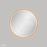 700mm Fienza Reba Round Framed Touch Sensor Frontlit LED Mirror Brushed Copper