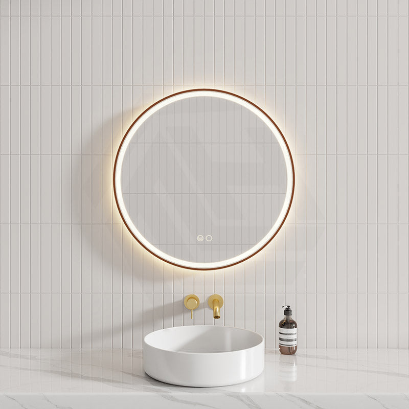 700/900mm Fienza Reba Round Framed Touch Sensor Frontlit LED Mirror Variant Colour Available