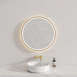 700/900mm Fienza Reba Round Framed Touch Sensor Frontlit LED Mirror Variant Colour Available
