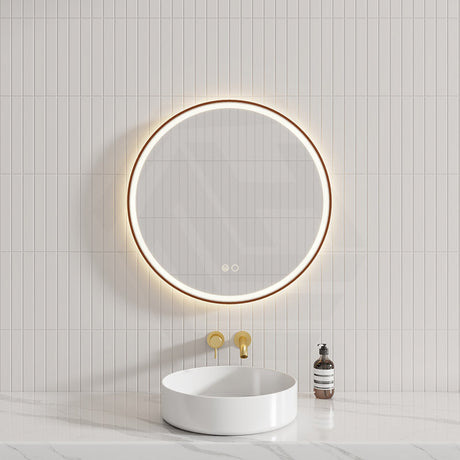 700/900mm Fienza Reba Round Framed Touch Sensor Frontlit LED Mirror Variant Colour Available