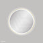700mm Fienza Reba Round Framed Touch Sensor Frontlit LED Mirror Brushed Gold