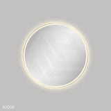 700mm Fienza Reba Round Framed Touch Sensor Frontlit LED Mirror Brushed Gold