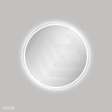 700mm Fienza Reba Round Framed Touch Sensor Frontlit LED Mirror Matt White