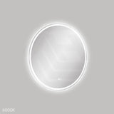 700mm Fienza Reba Round Framed Touch Sensor Frontlit LED Mirror Matt White
