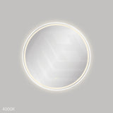 700mm Fienza Reba Round Framed Touch Sensor Frontlit LED Mirror Matt White