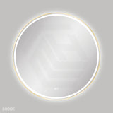 900mm Fienza Reba Round Framed Touch Sensor Frontlit LED Mirror Brushed Gold