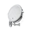 200mm Fienza Round Framed 1&5x Magnifier Rechargeable LED Mirror with Swivel Arm Chrome