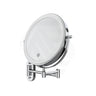 200mm Fienza Round Framed 1&5x Magnifier Rechargeable LED Mirror with Swivel Arm Chrome