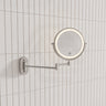 200mm Fienza Round Framed 1&5x Magnifier Rechargeable LED Mirror with Swivel Arm Variant Colour Available