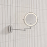 200mm Fienza Round Framed 1&5x Magnifier Rechargeable LED Mirror with Swivel Arm Variant Colour Available