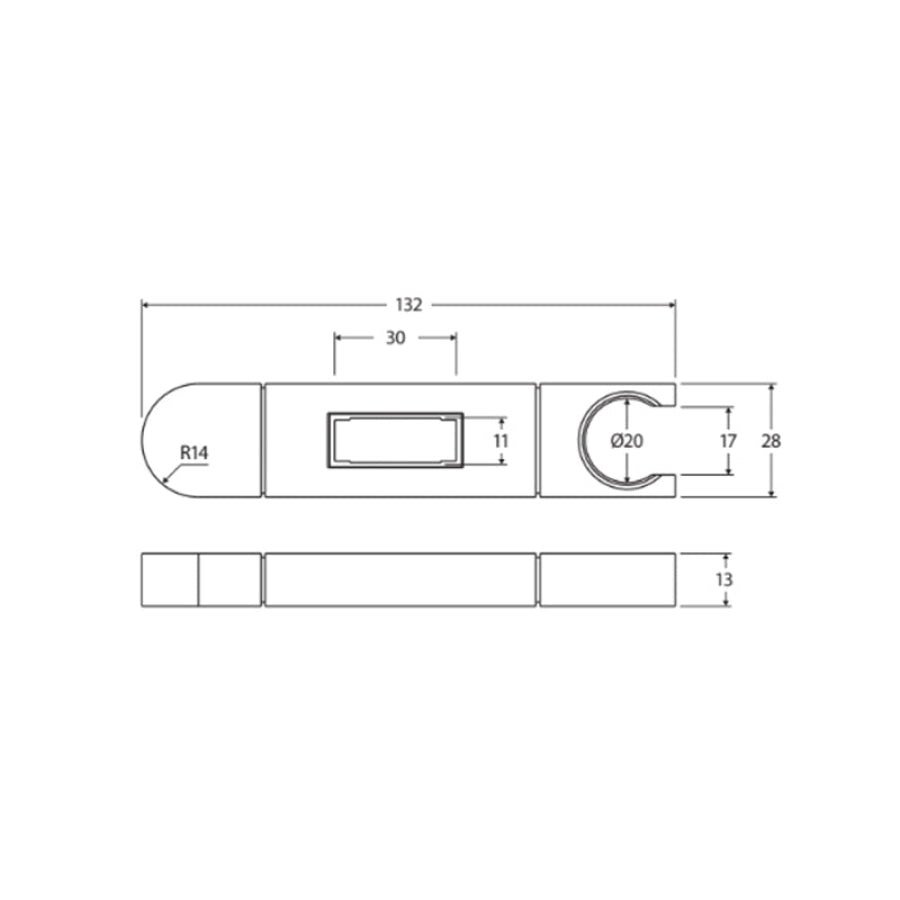 Fienza Empire Slim Slider for Rail Shower Variant Colour Available