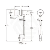 Fienza Care Push/Pull Slider Brass Suit 32mm Rail Variant Colour Available