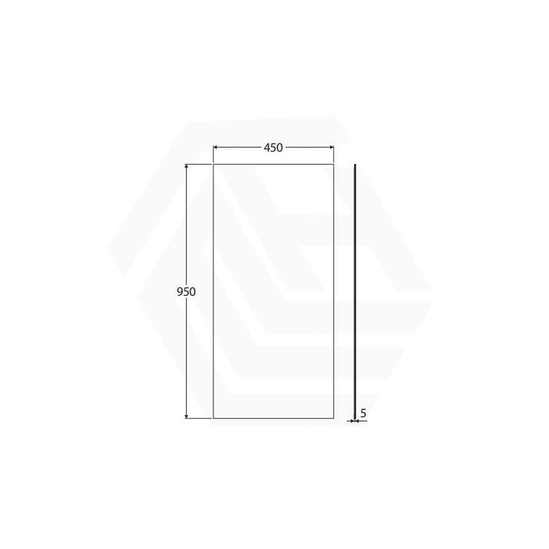 450x950mm Fienza Accessible Care Pencil Edge Rectangular Wall Mirror Vertical or Horizontal Installation