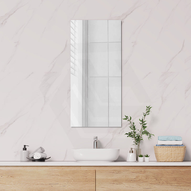 450/600/900/950mm Fienza Accessible Care Pencil Edge Rectangular Wall Mirror Vertical or Horizontal Installation