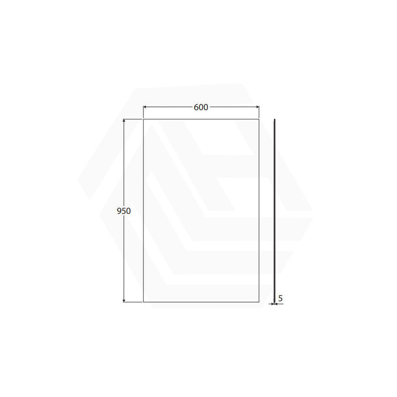 600x950mm Fienza Accessible Care Pencil Edge Rectangular Wall Mirror Vertical or Horizontal Installation